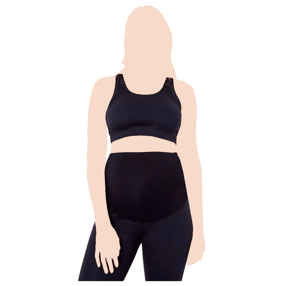 Seraphine - Active Maternity & Nursing Sports Bra - Black