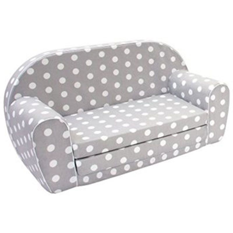 DELSIT - Sofa Bed - Grey with Polka Dots