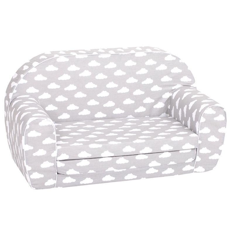 Delsit - Sofa Bed - Grey with White Clouds