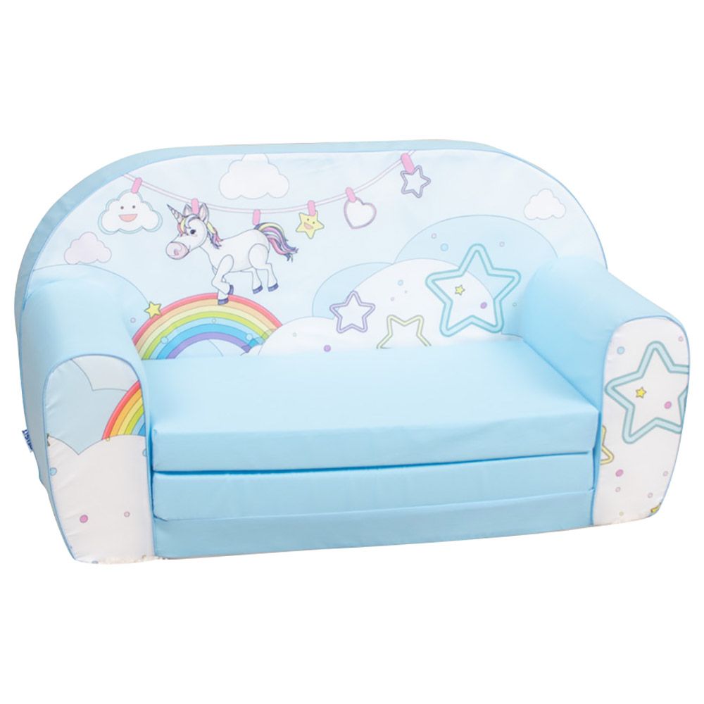 Delsit - Sofa Bed Unicorn / Rainbow - Blue