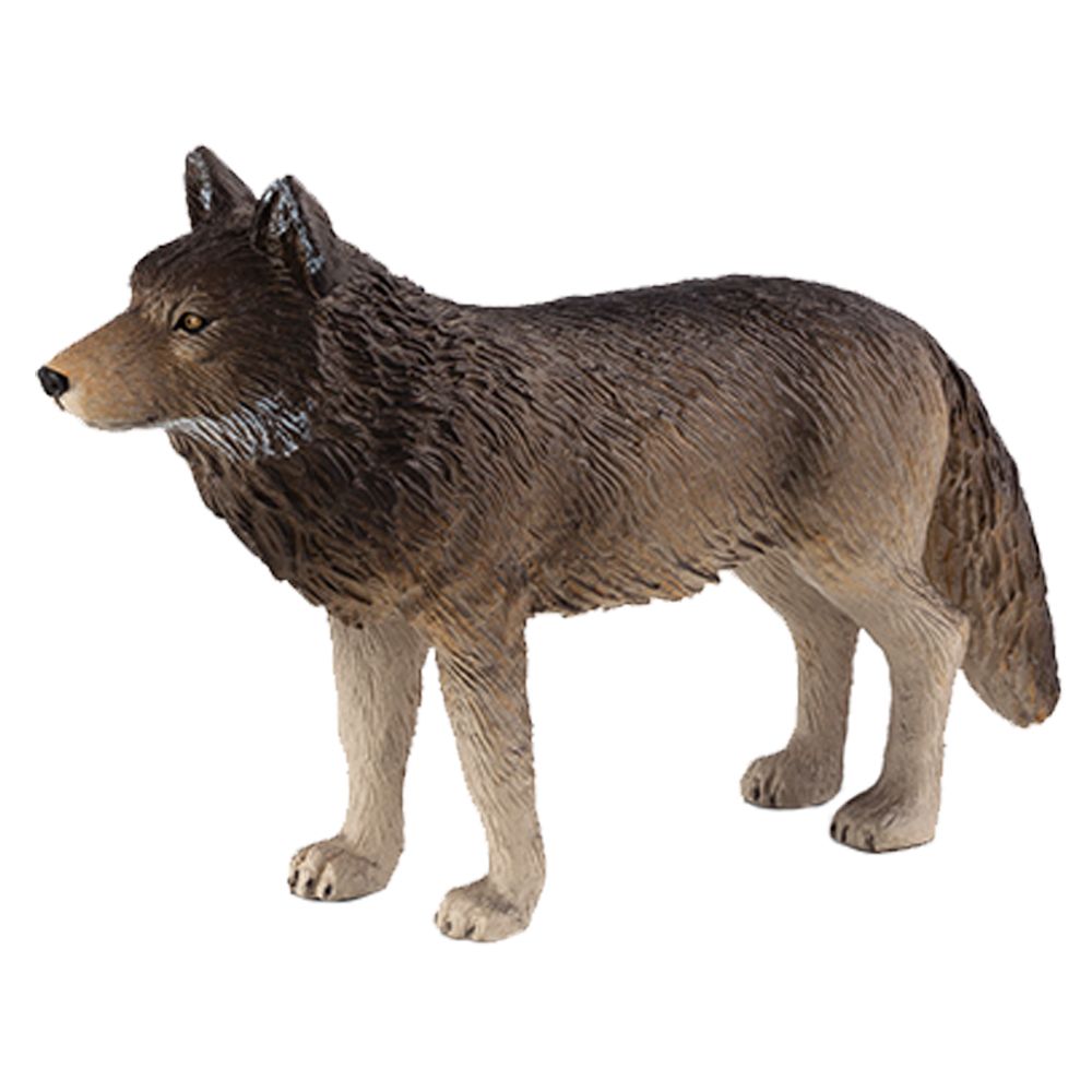 Animal Planet - Mojo Timber Wolf Standing Toy Figure - Brown