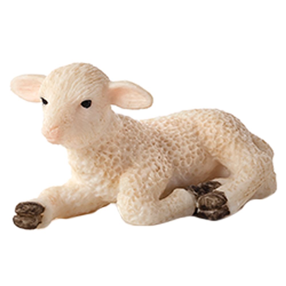 Animal Planet - Mojo Lamb Laying Down Toy Figure - Cream