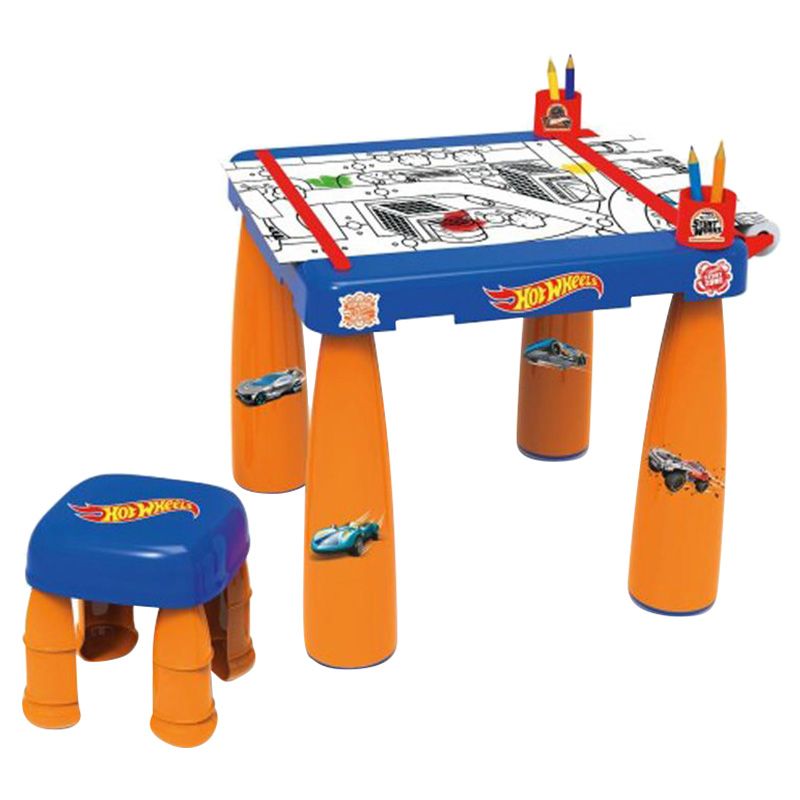 Hot Wheels - Big Coloring Table with Stool