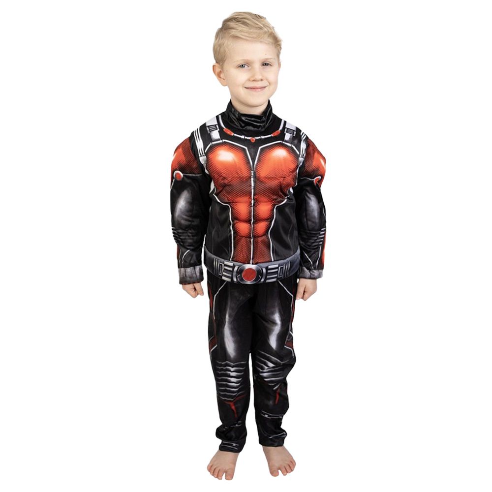 D' Daniela- Kids Marvel Ant Man Bodysuit With Muscle - Black Red