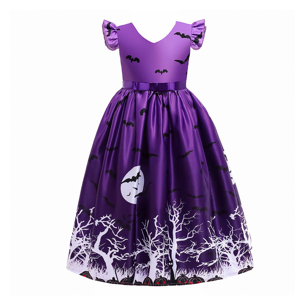 Ddaniela - Halloween Printed Costume Dress - Purple