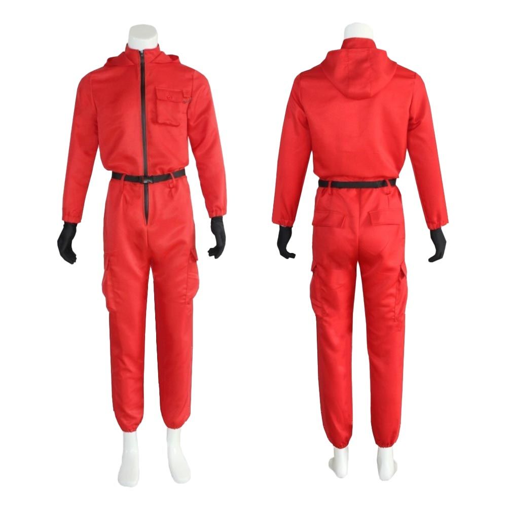 D' Daniela - Halloween Unisex Squid Game Guard Costume - Red