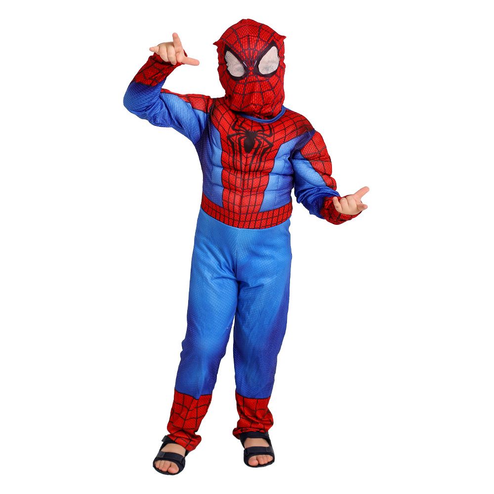 D' Daniela - Boys Spiderman Costume W/Muscles - Red