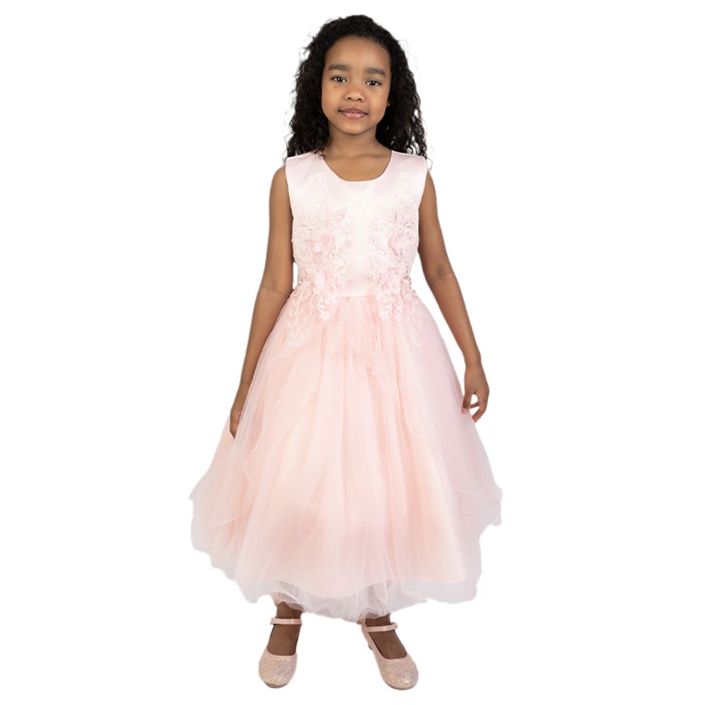 D' Daniela - Emelly Flowers Party Dress - Pink