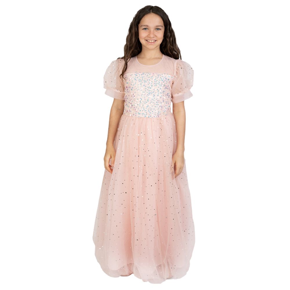 D' Daniela - Sequin Stars Party Dress - Pink