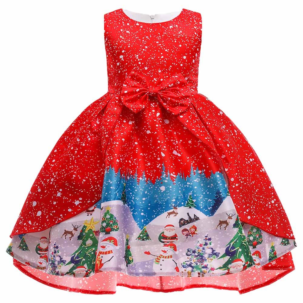 D'Daniela - Santa Printed Dress - Red