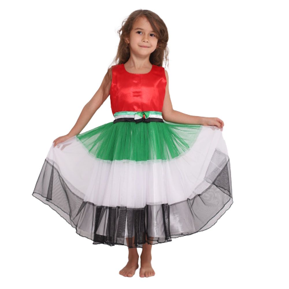 D' Daniela - Girls UAE National Day Sleeveless Flag Dress