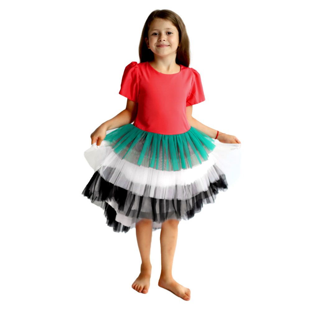 D' Daniela - Girls UAE National Day Dress W/Long Tail