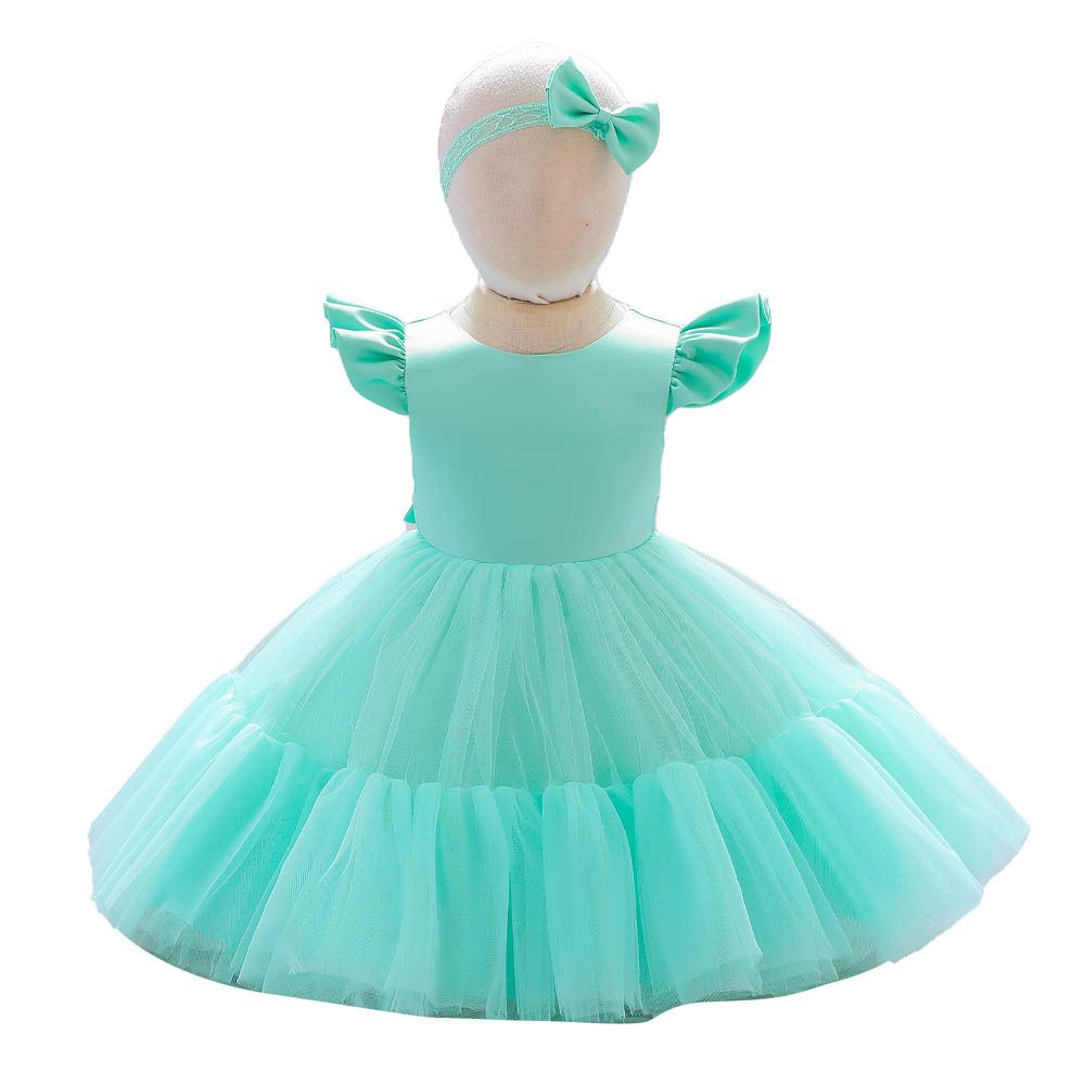 Ddaniela - Girls Fit & Flare Party Dress - Green