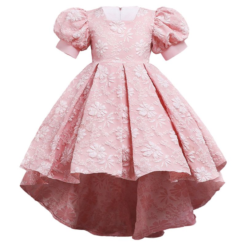 D' Daniela - Girls Tulle Floral Dress - Pink