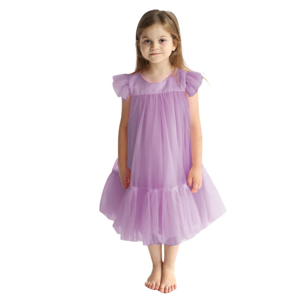 D' Daniela - Pleated Semi Casual Dress - Lavendar