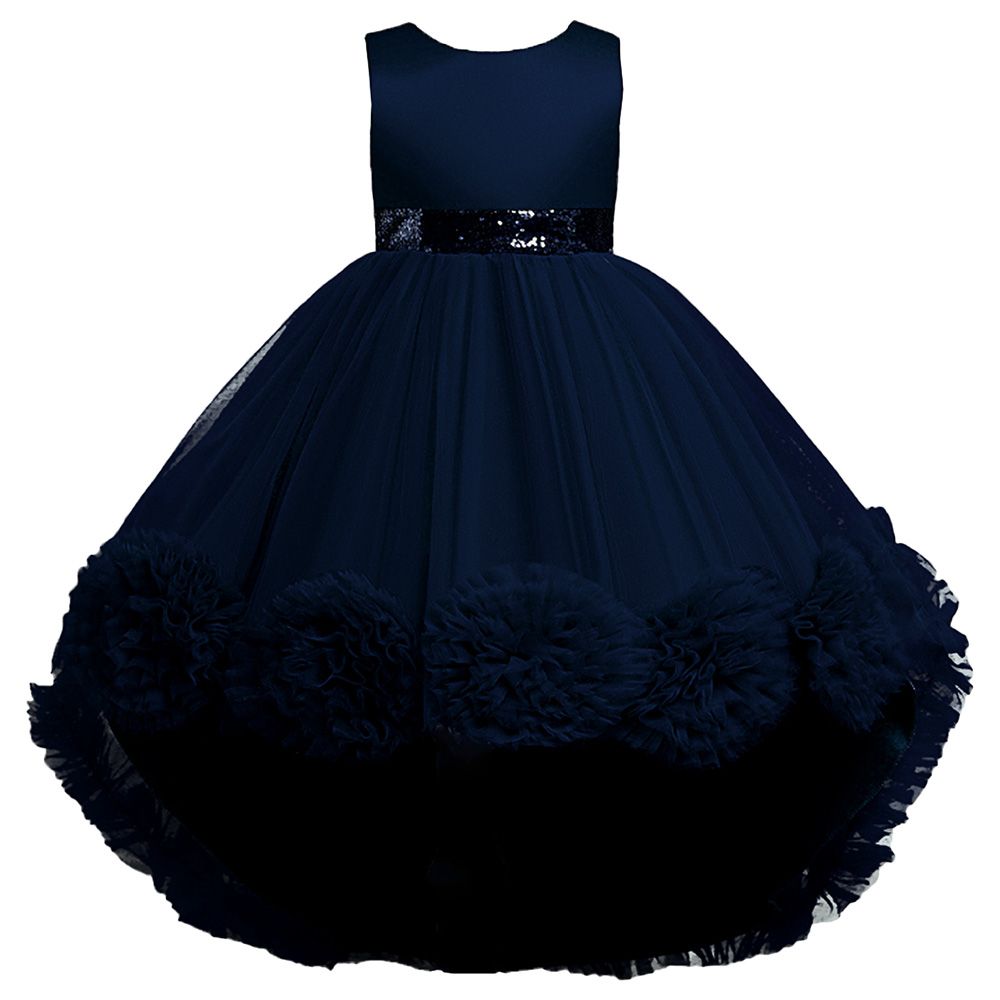 D' Daniela - Girls Tutu Party Dress - Navy Blue