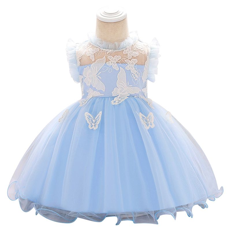 D' Daniela - Butterfly Party Dress - Sky Blue