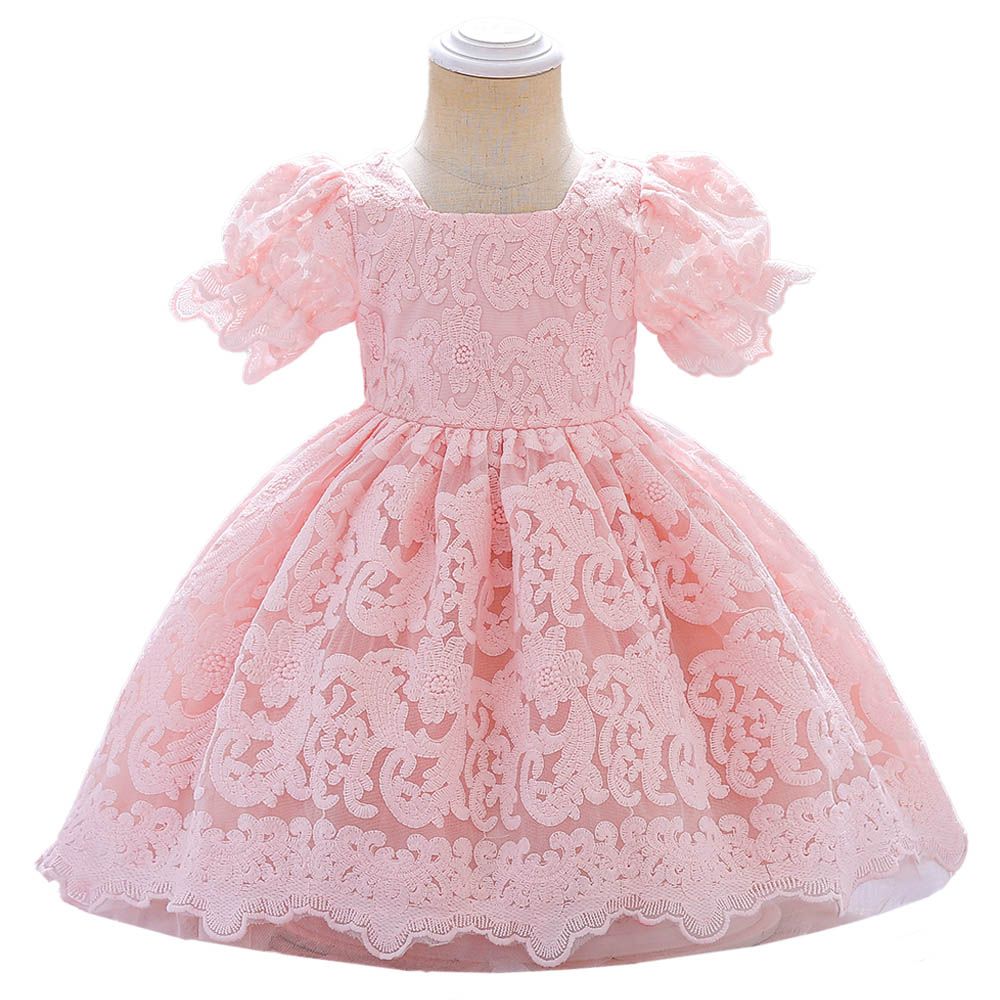 D' Daniela - Emily Embroidery Party Dress - Pink