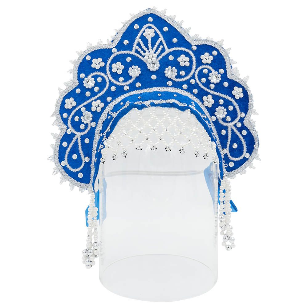 D' Daniela - Traditional Headdress Kokoshnik - Blue