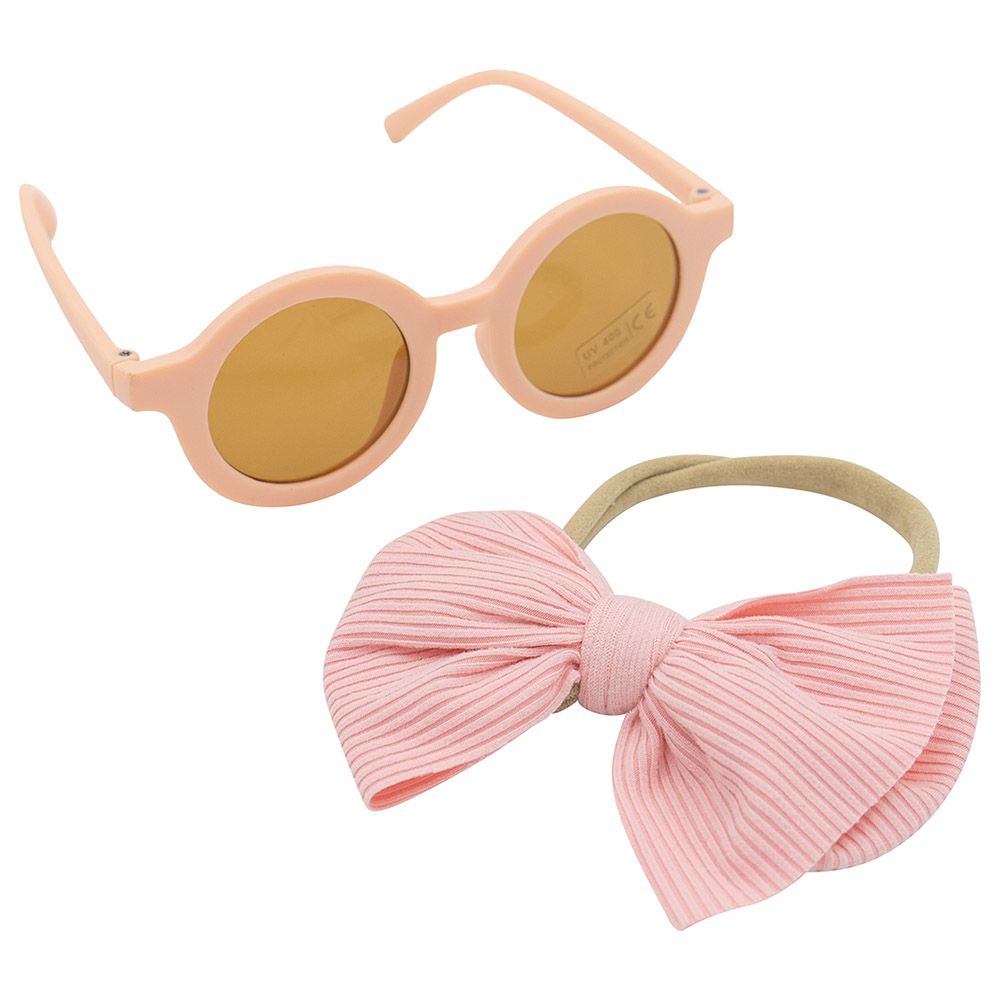 D' Daniela - Babies Glasses & Headband Set - Light Pink