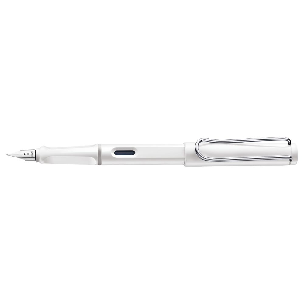 Lamy - Safari Shiny White Medium Nib Fountain Pen