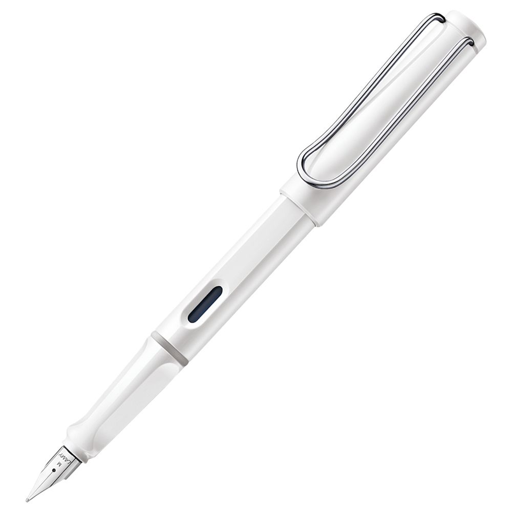 Lamy - Safari Shiny White Broad Nib Fountain Pen