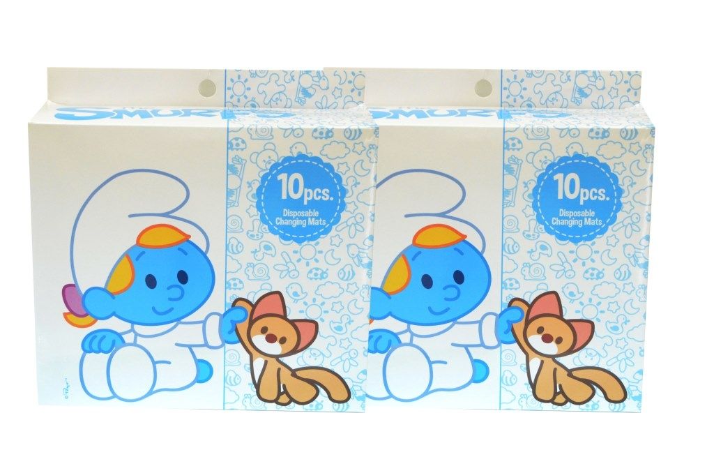 Smurf - Disposable Changing Mats, Box of 10pcs. (Bundle of 2)