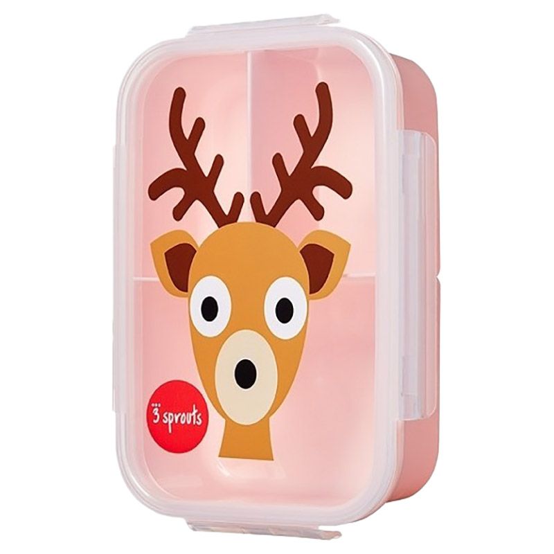 3 Sprouts - Lunch Bento Box Deer Print - Pink