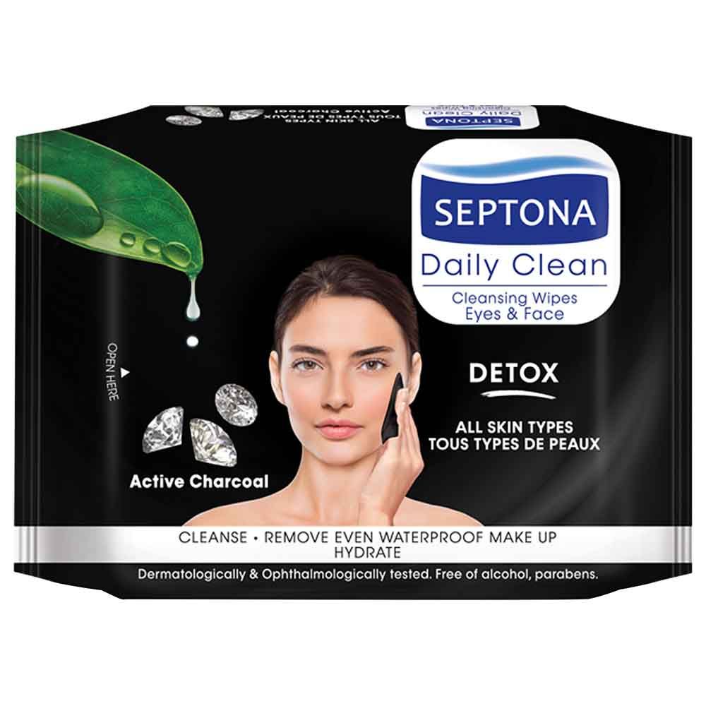 Septona - Cosmetic Wipes Active Charcoal - 20pcs