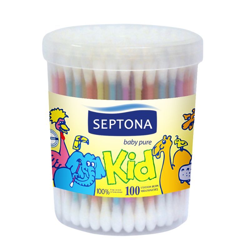 Septona - Cotton Buds Drum Kids 100's