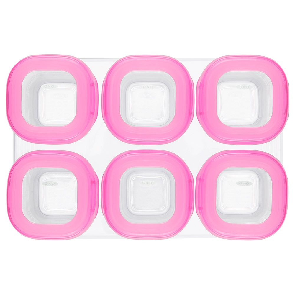 Oxo Tot - Baby Blocks Freezer Storage Containers - 2Oz - Pink