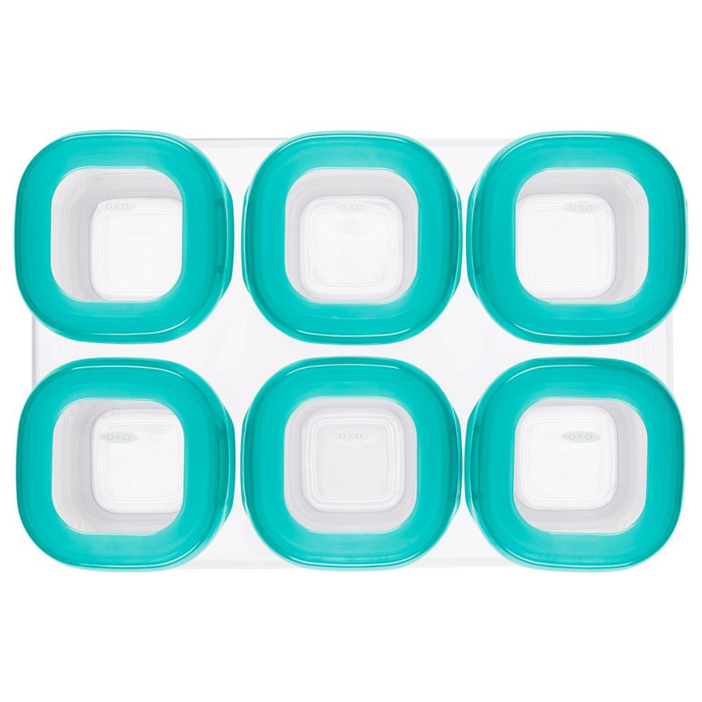 Oxo Tot - Baby Blocks Freezer Storage Containers - 2 Oz - Teal