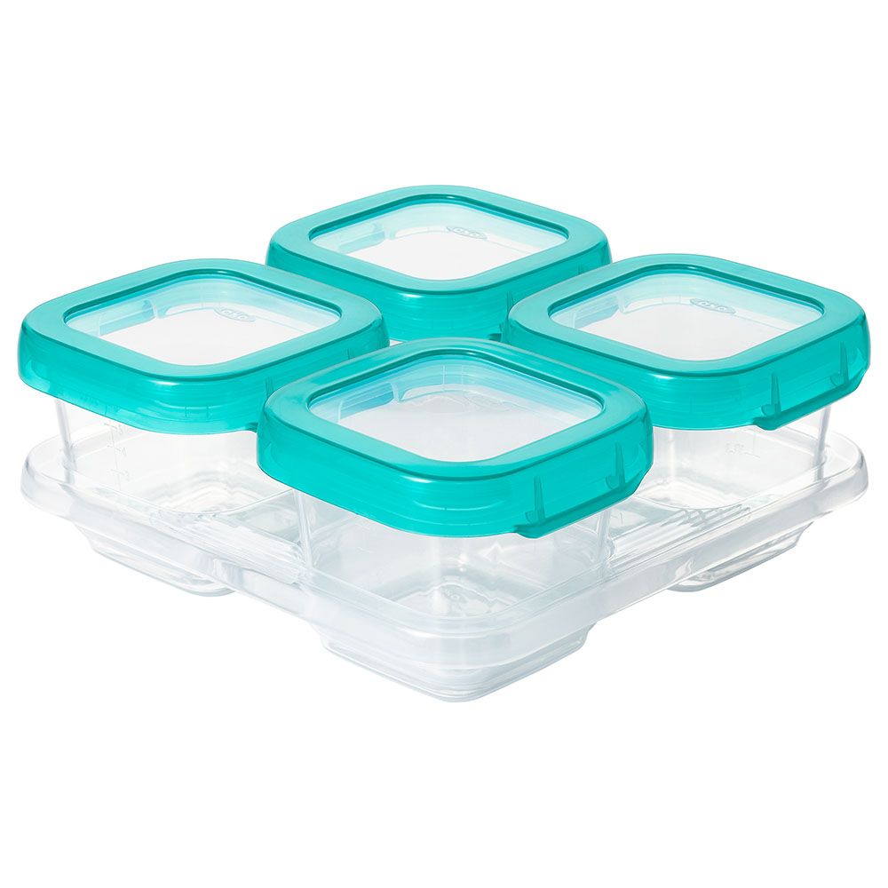 Oxo Tot - Baby Blocks Freezer Storage Containers - 6 Oz - Teal