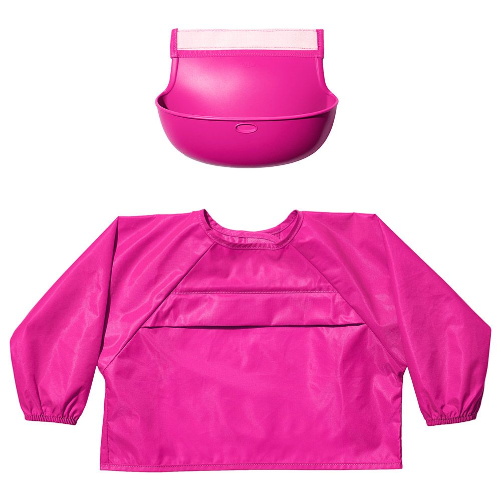 Oxo Tot - Sleeved Bib - Pink