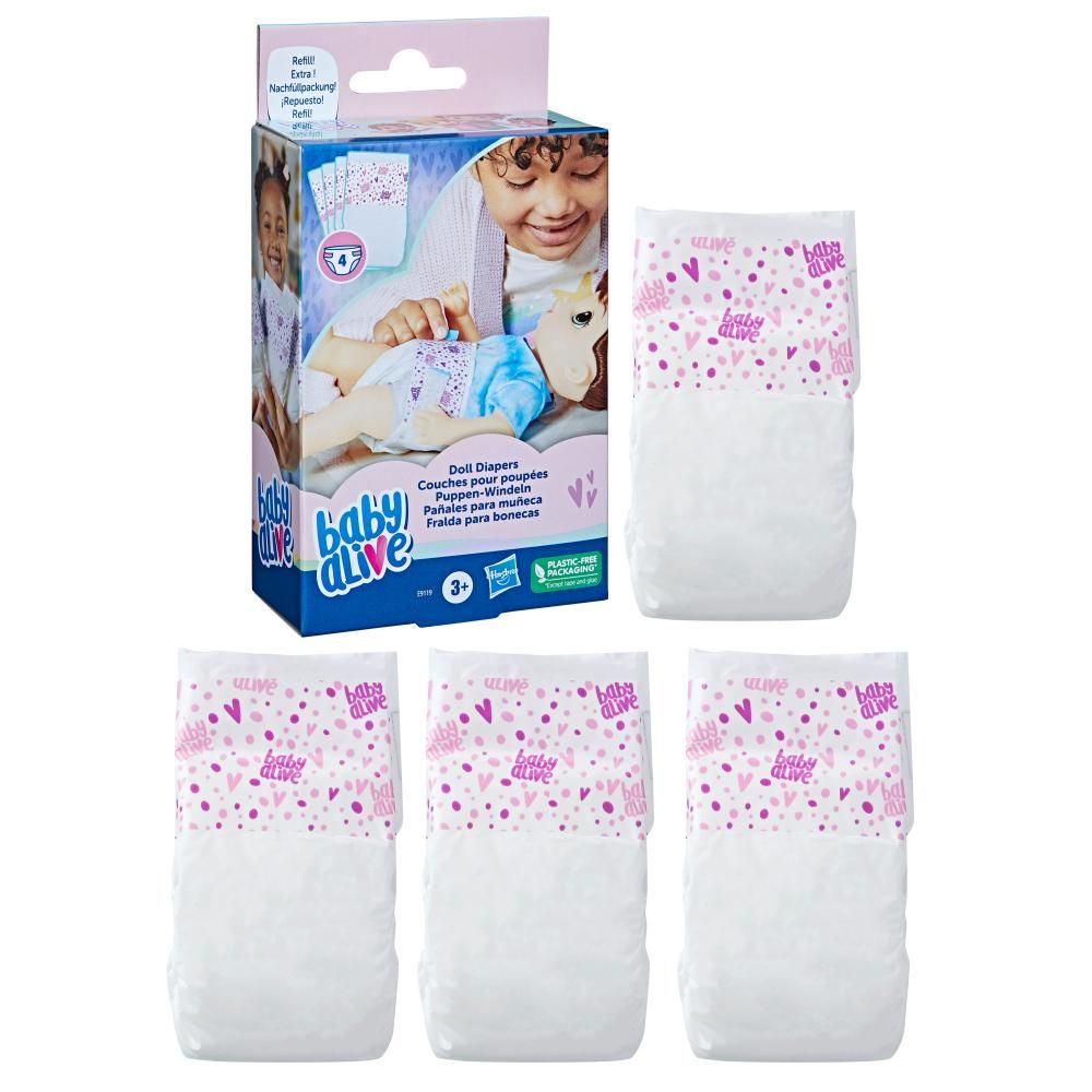 Baby Alive - Doll Diapers - White