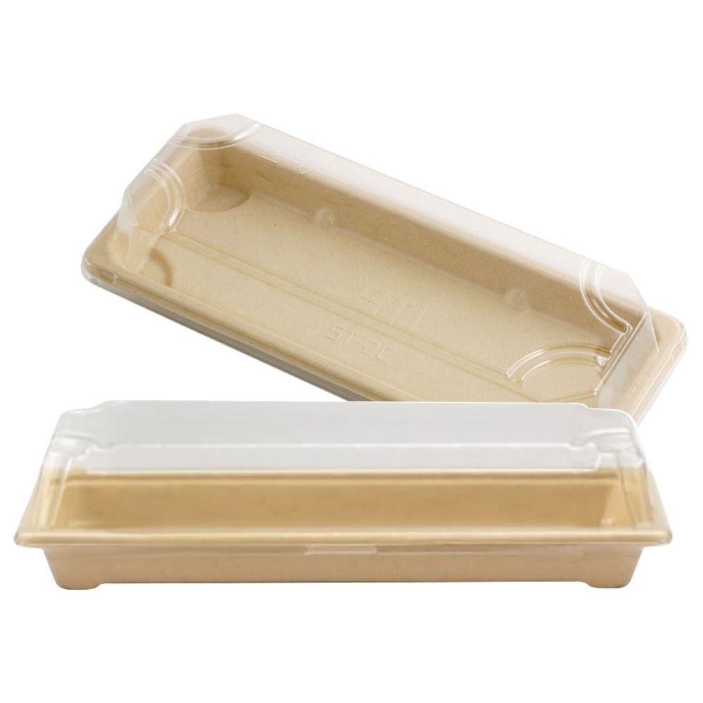 Ecoway - Heavy Duty Rectangular Disposable Serving Plates - 100pcs