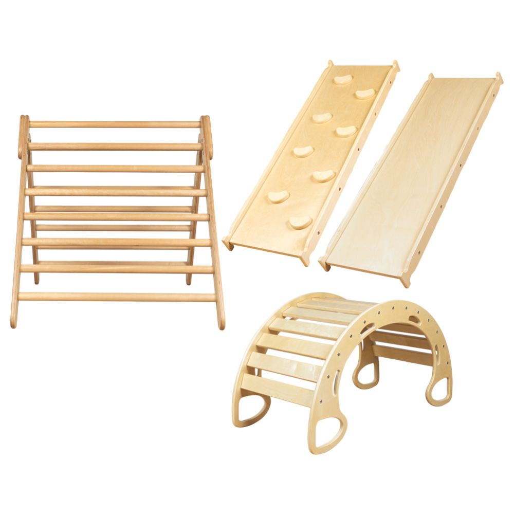 Ezzro - Toddler Climbing Set - Natural - Large