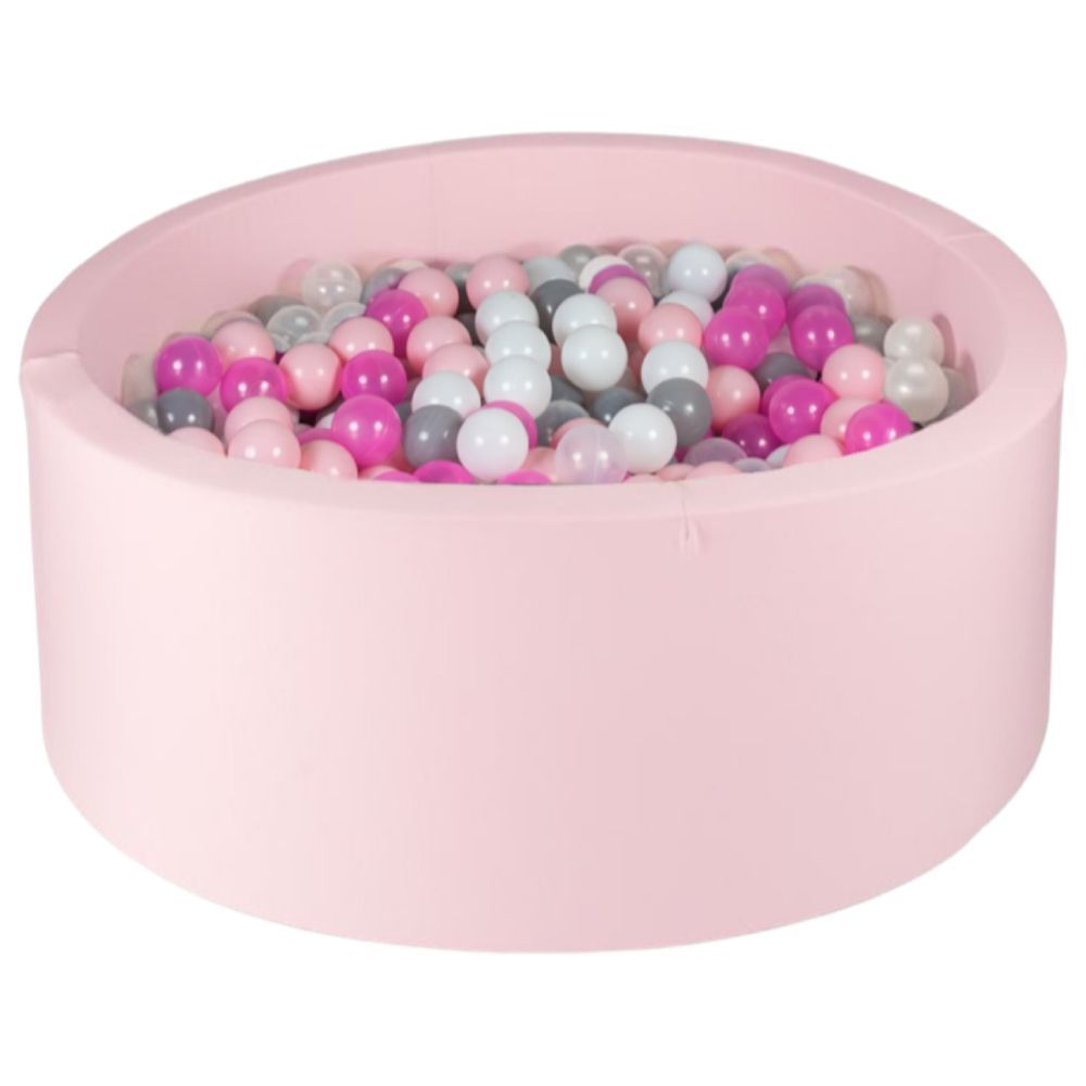 Ezzro - Round Ball Pit 120x50 w/ 600 Balls - Light Pink