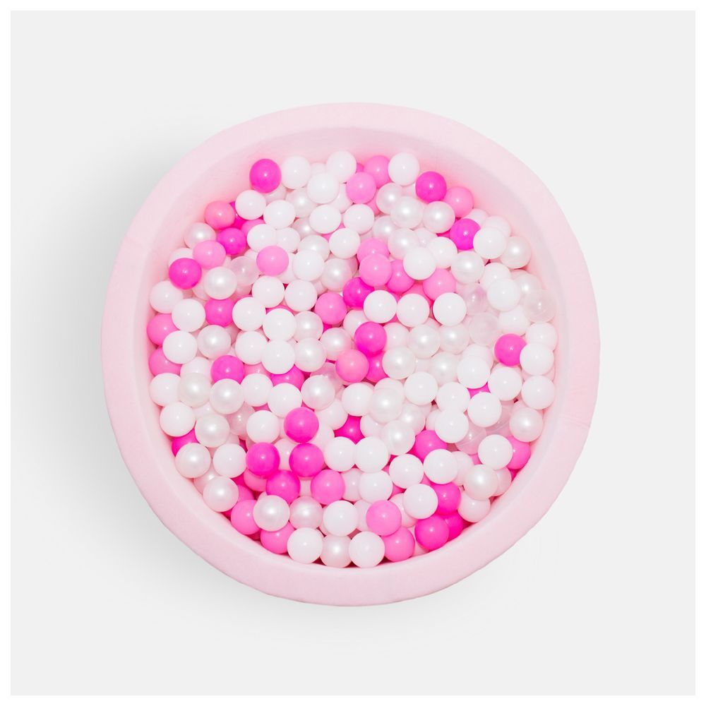 Ezzro - Round Ball Pit 120x50 w/ 600 Balls (Baby Pink, Fuchsia, White, Pearl)