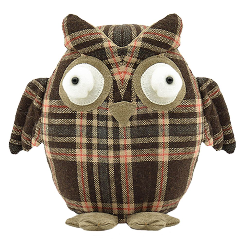 eBarza - Handmade Cute Owl Doll Door Stopper - Brown