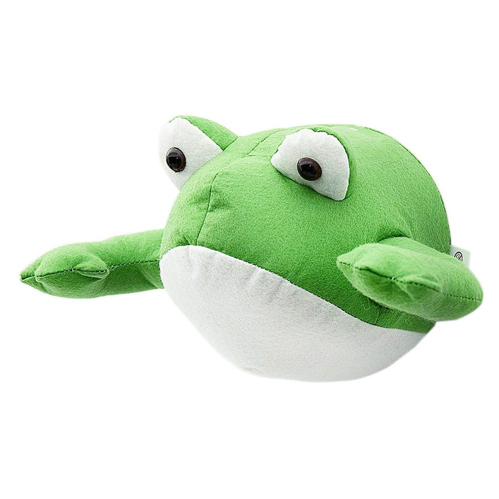 eBarza - Handmade Cute Frog Wall Decoration - Green & White