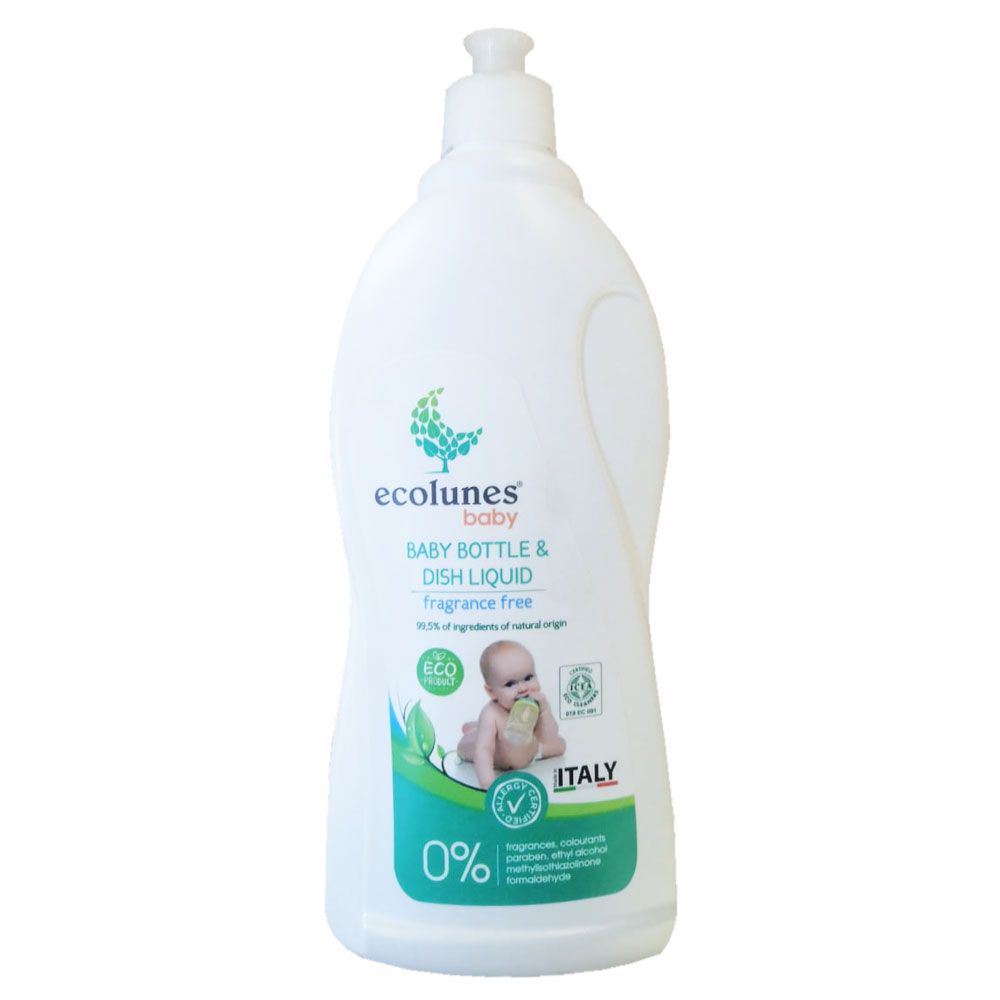 Ecolunes - Fragrance Free Baby Bottle & Dish Liquid - 750 ml