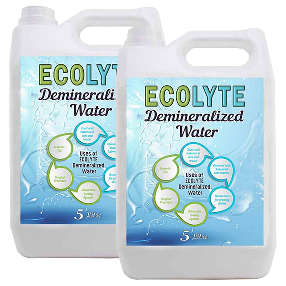 Ecolyte+ - Ultra Pure De-Mineralized Water 5L - Pack of 2