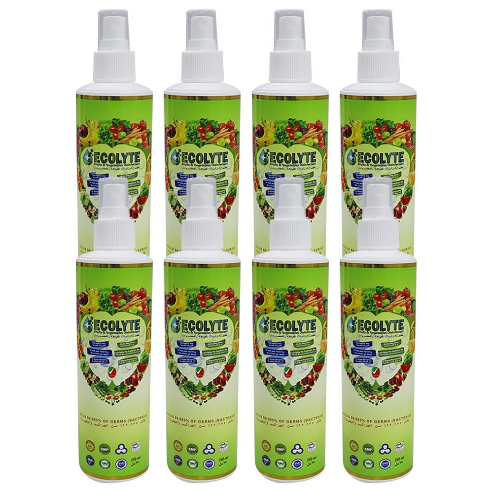 Ecolyte+ - Fruits & Vegetables Disinfectant 100% Natural - 250Ml - 8pc