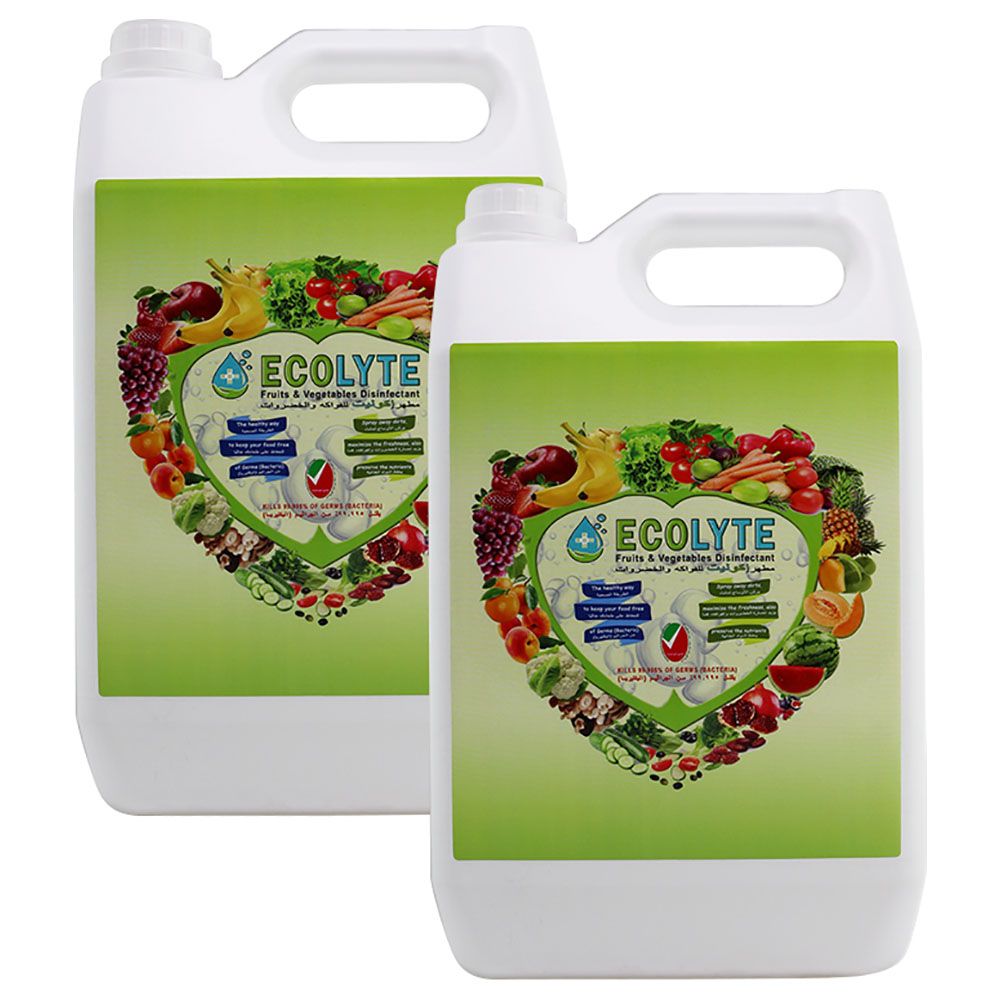 Ecolyte+ - Fruits & Vegetables Disinfectant 100% Natural - 5L - 2pc