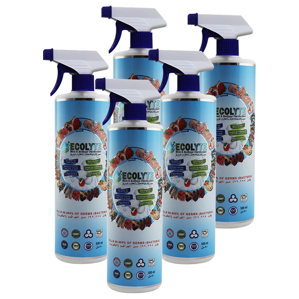 Ecolyte+ - Meat & Seafood Disinfectant 100% Natural - 500Ml - 5pc