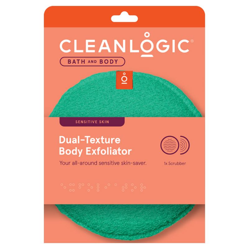 Cleanlogic - Bath & Body Dual Texture Body Exfoliator - Sensitive Skin - Color May Vary