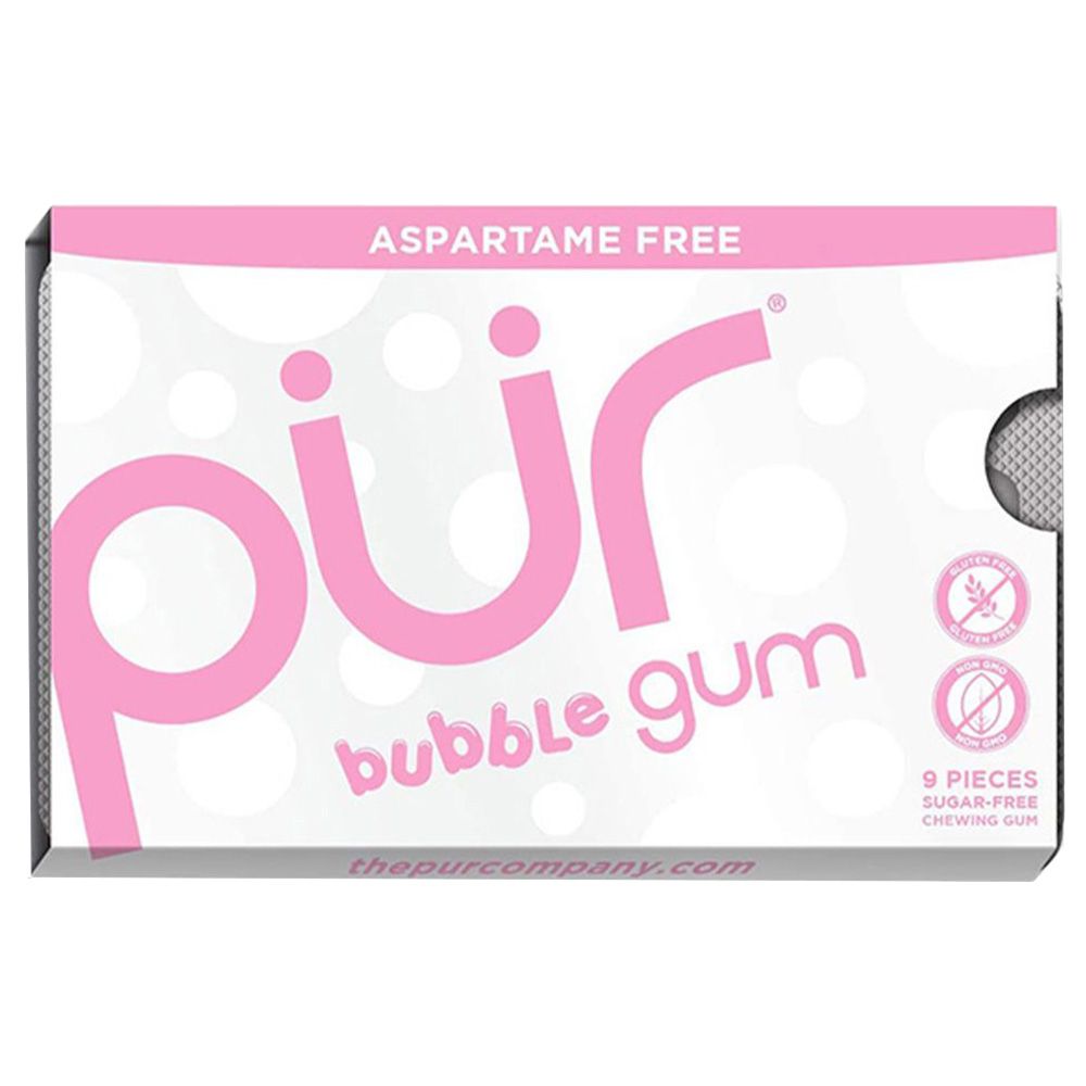 Pur Gum - Aspartame Free Bubble Gum - 9pcs