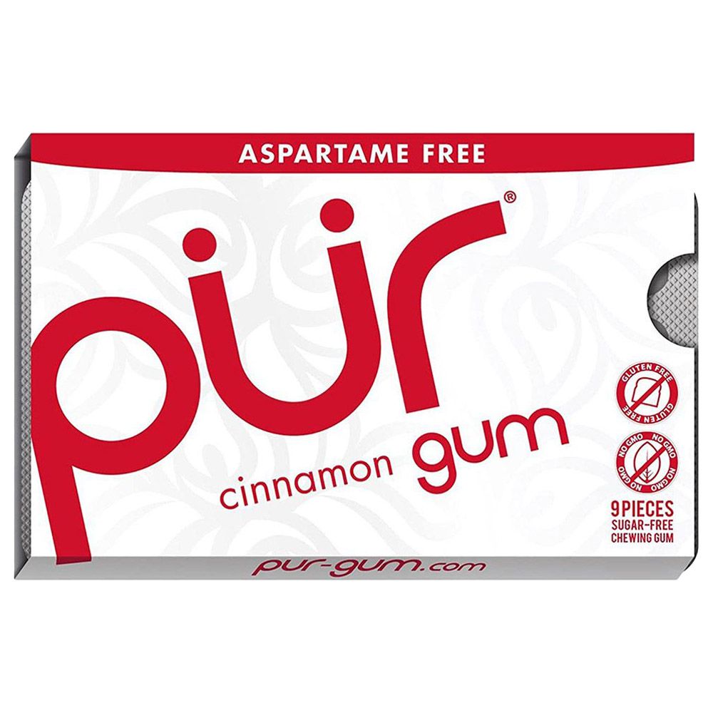 Pur Gum - Aspartame Free Cinnamon Gum - 9pcs