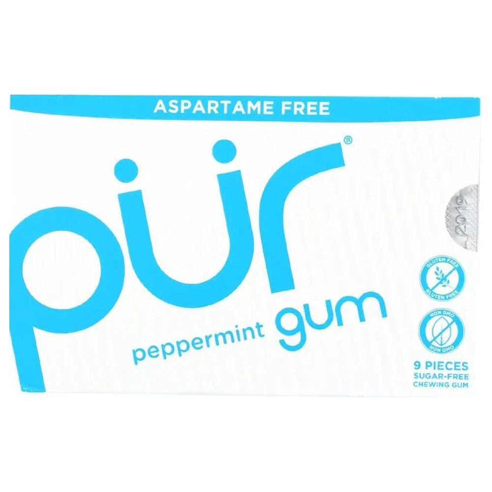 Pur Gum - Aspartame Free Peppermint Gum - 9pcs